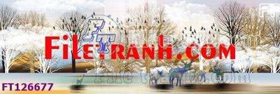 File tranh File tranh bộ hiện đại FT126677 (bản gốc) treo phòng ăn