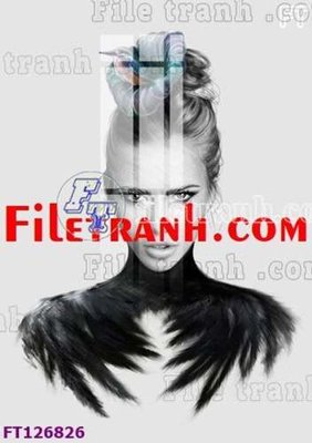 File tranh File tranh bộ hiện đại FT126826 (bản gốc) in lụa 5D