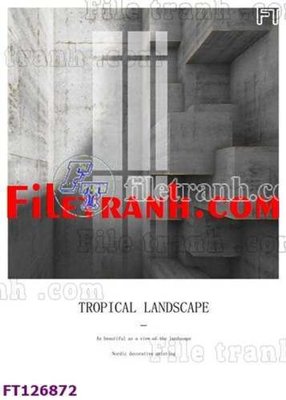 File in trần File tranh bộ hiện đại FT126872 (bản gốc) phong cảnh