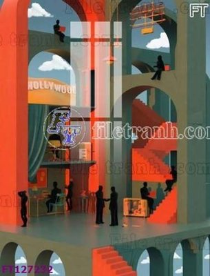 File tranh File tranh bộ hiện đại FT127232 (ảnh gốc) in trần nhà