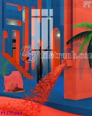 File gốc File tranh bộ hiện đại FT127243 (thiết kế) độc quyền