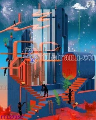 File gốc File tranh bộ hiện đại FT127252 (cho in 3D) độc đáo