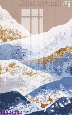 File gốc in tráng gương File tranh bộ hiện đại FT127302 chi tiết