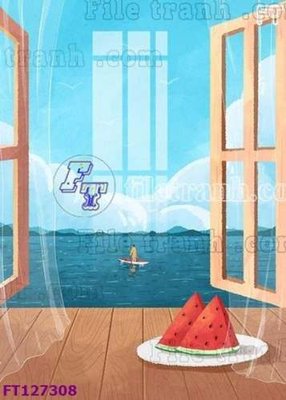 File gốc File tranh bộ hiện đại FT127308 (in lụa) tranh phong thủy