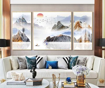 File tranh File tranh hiện đại pha lê gương FT129 (bản gốc) in canvas