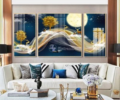 File gốc File tranh hiện đại pha lê gương FT151 (in mica) làm bảng hiệu