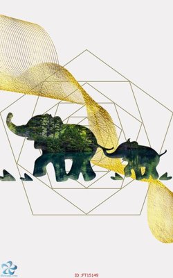 Download file gốc Tranh trang trí lối vào FT15149 (in lụa) hoa lá