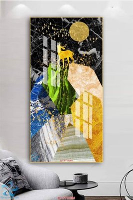 File tranh Tranh trang trí lối vào FT15384 (gốc) chủ đề trừu tượng