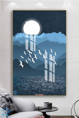 Ảnh gốc Tranh trang trí lối vào FT15420 (nét căng) in mica