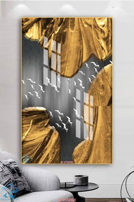 File tranh Tranh trang trí lối vào FT15422 (bản gốc) in lụa 5D