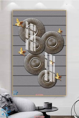 File gốc in tráng gương Tranh trang trí lối vào FT15595 chi tiết