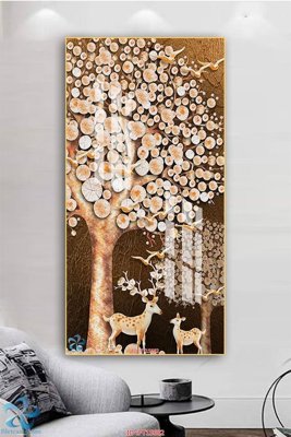 File in lụa Tranh trang trí lối vào FT15682 (phong cảnh) Tranh trang trí lối vào FT15682