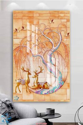 File PSD Tranh trang trí lối vào FT15688 (gốc) nhiều lớp (multi-layer)