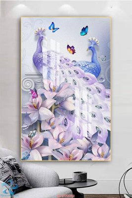 File gốc Tranh trang trí lối vào FT15722 (in tráng gương) ốp tường