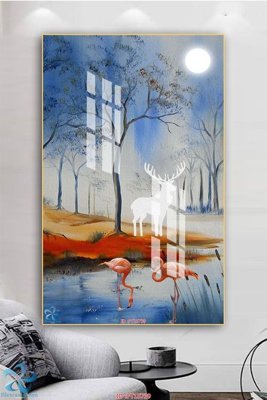 File gốc in mica Tranh trang trí lối vào FT15739 chất lượng