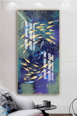 File tranh Tranh trang trí lối vào FT15750 (bản gốc) in canvas