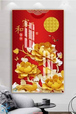 File PSD Tranh trang trí lối vào FT15956 (gốc) tách lớp chi tiết