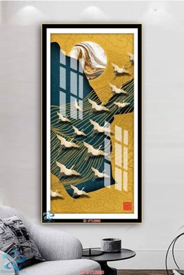 File in lụa Tranh trang trí lối vào FT15990 (hoa văn) Tranh trang trí lối vào FT15990