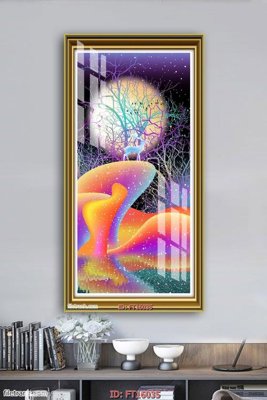 Ảnh gốc Tranh trang trí lối vào FT16035 (độ nét cao) in tráng gương