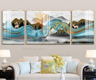 File in trần File tranh hiện đại pha lê gương FT169 (bản gốc) 5D