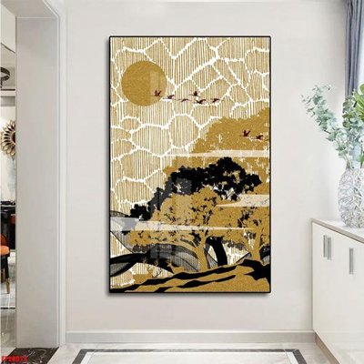 File in mica File tranh đơn lối vào FT20014 (bản gốc) làm vách ngăn