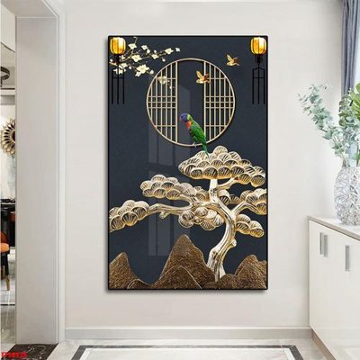 File in trần File tranh đơn lối vào FT20436 (bản gốc 3D) sống động