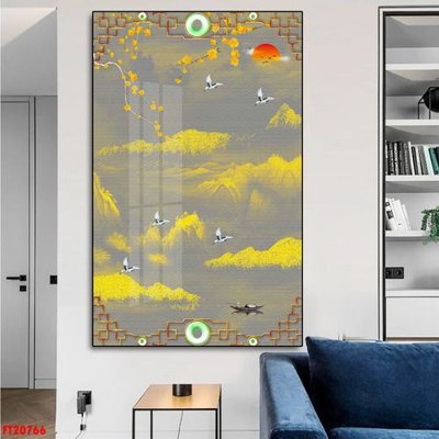 File gốc File tranh đơn lối vào FT20766 (in lụa) tranh thuận buồm