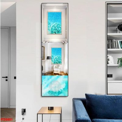 File in trần File tranh đơn lối vào FT20881 (file gốc) hoa văn 3D