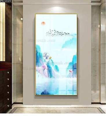 File gốc File tranh đơn lối vào FT21029 (ảnh chi tiết) để in trần