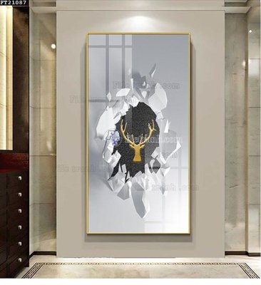 File gốc in tráng gương File tranh đơn lối vào FT21087 chi tiết