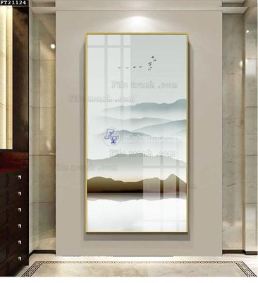 Ảnh gốc File tranh đơn lối vào FT21124 (siêu chi tiết) để in ấn