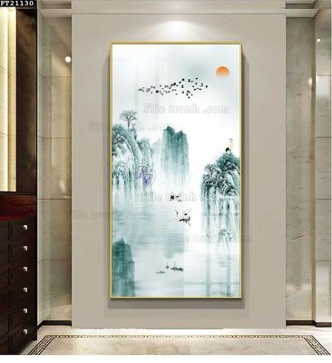 File tranh in tráng gương File tranh đơn lối vào FT21130 (siêu nét)