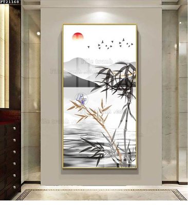 File in trần File tranh đơn lối vào FT21168 (bản gốc) hoa văn