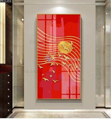 Ảnh gốc File tranh đơn lối vào FT21292 (nét căng) in mica