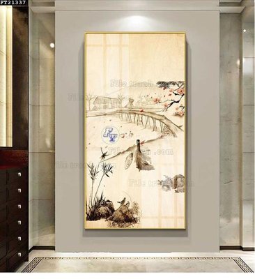 Tải file File tranh đơn lối vào FT21337 (gốc) làm tranh treo tường