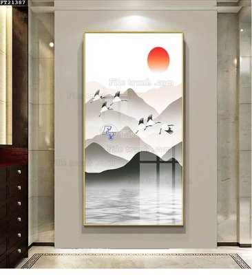 File gốc File tranh đơn lối vào FT21387 (trang trí) cho phòng khách