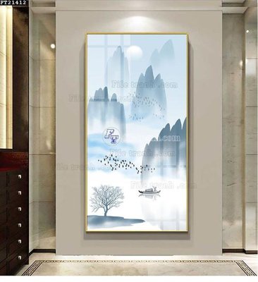 File in trần File tranh đơn lối vào FT21412 (bản gốc) đại dương