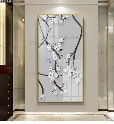 File gốc File tranh đơn lối vào FT21448 (in lụa) tranh thuận buồm