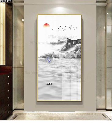 File gốc File tranh đơn lối vào FT21478 (cho in UV) siêu nét