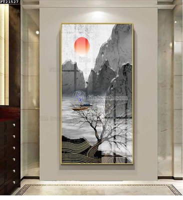 Ảnh gốc File tranh đơn lối vào FT21527 (độ nét cao) in tráng gương