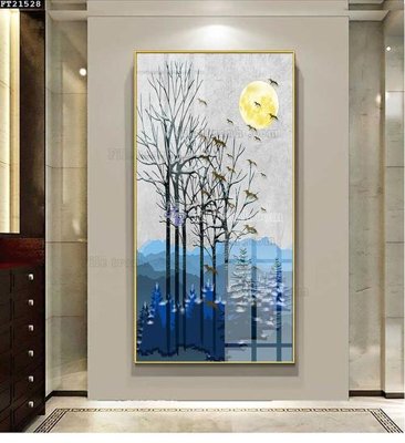 File tranh File tranh đơn lối vào FT21528 (bản gốc) in lụa dán tường