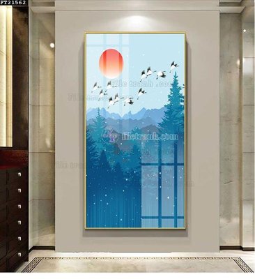 Ảnh gốc File tranh đơn lối vào FT21562 (độ nét cao) in tráng gương