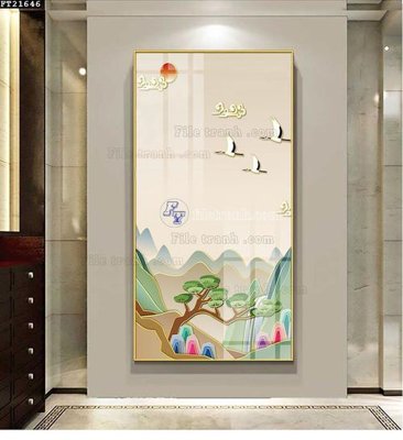 File gốc File tranh đơn lối vào FT21646 (in lụa) cao cấp