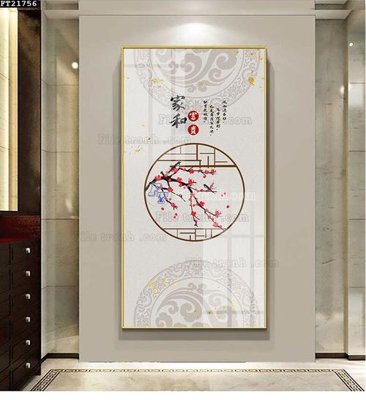 File tranh File tranh đơn lối vào FT21756 (bản gốc) in lụa 3D