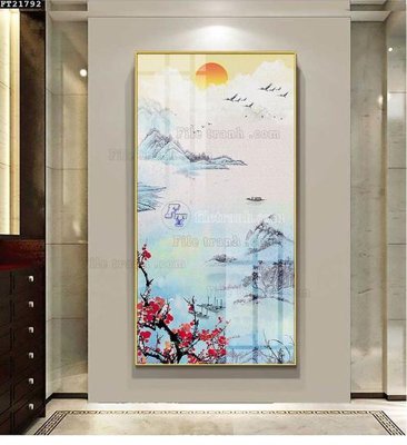 File tranh File tranh đơn lối vào FT21792 (file gốc) chủ đề phong thủy