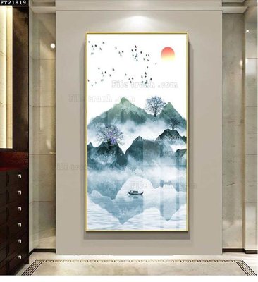 File ảnh File tranh đơn lối vào FT21819 (gốc) in biển hiệu