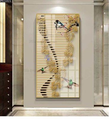 Download file gốc File tranh đơn lối vào FT21821 (in mica) 3D