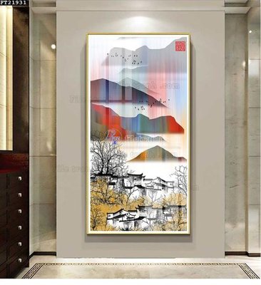 File tranh File tranh đơn lối vào FT21931 (bản gốc) in lụa 3D