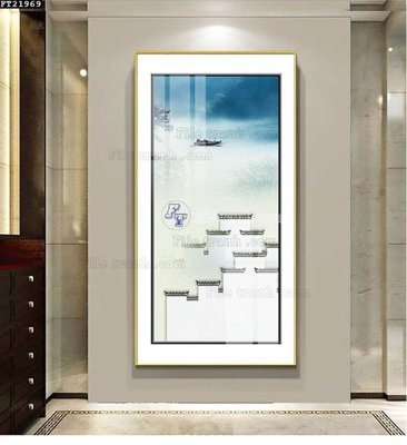 File in ấn File in tranh tường đứng lối vào FT21969 (bản gốc) cao cấp