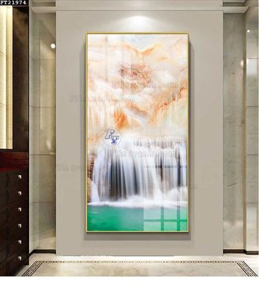 File tranh PSD File in tranh tường đứng lối vào FT21974 chất lượng cao